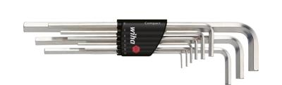 Wiha 352H9 Stiftsleutelset in Compact houder zeskant 9-delig hoogglans vernikkeld - 01222