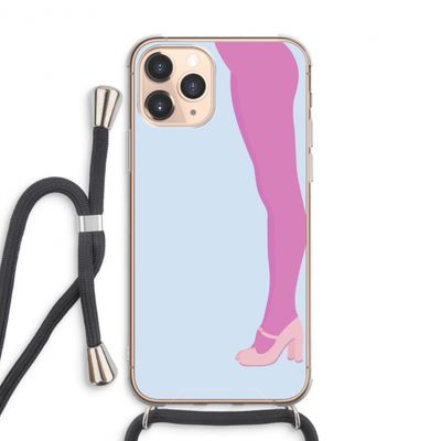 Pink panty: iPhone 11 Pro Max Transparant Hoesje met koord
