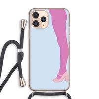 Pink panty: iPhone 11 Pro Max Transparant Hoesje met koord
