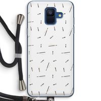 Hipster stripes: Samsung Galaxy A6 (2018) Transparant Hoesje met koord