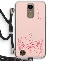 Love is in the air: LG K10 (2017) Transparant Hoesje met koord