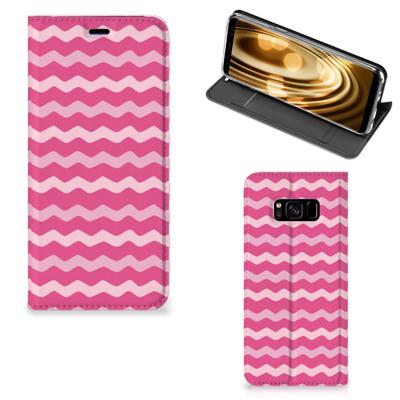 Samsung Galaxy S8 | Hoesje met Magneet | Waves Pink