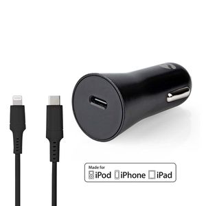 Nedis Autolader | 1.67 / 2.22 / 3.0 A | 1 stuks - CCPDL20W111BK CCPDL20W111BK