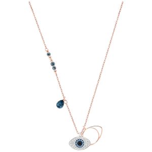 Swarovski 5172560 Ketting Duo Evil Eye rosekleurig 38-40 cm