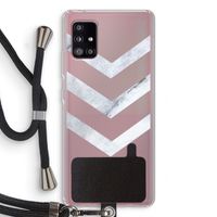 Marmeren pijlen: Samsung Galaxy A51 5G Transparant Hoesje met koord