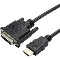 Value 12.99.3115 HDMI-kabel HDMI / DVI Adapterkabel HDMI-A-stekker, DVI-D 24+1-polige stekker 0.15 m Zwart - thumbnail