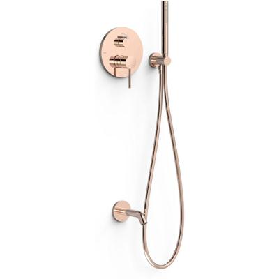 Regendouche set Tres Study | Inbouw | Mengkraan | 2-weg || 24k Rose goud