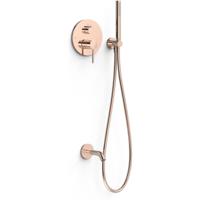 Regendouche set Tres Study | Inbouw | Mengkraan | 2-weg || 24k Rose goud