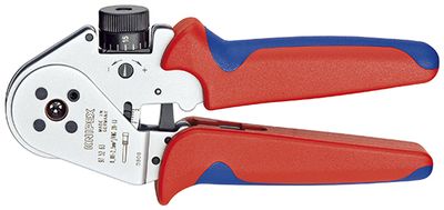 Knipex Vierdoornkrimptang voor gedraaide contacten verchroomd 180 mm - 975263
