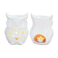 Uilen beeldje geurolie/scented chips/waxmelts brander 9 x 11 cm   -