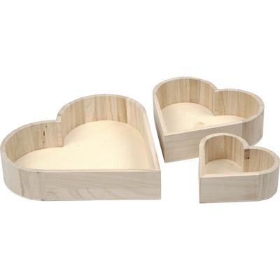 Creativ Company Hartvormige schalen, h: 13-25 cm, d: 5-5,2 cm, 3 stuk/ 1 doos
