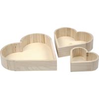 Creativ Company Hartvormige schalen, h: 13-25 cm, d: 5-5,2 cm, 3 stuk/ 1 doos