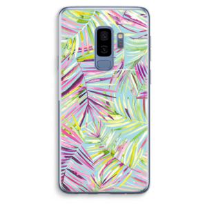 Tropical Palms Blue: Samsung Galaxy S9 Plus Transparant Hoesje