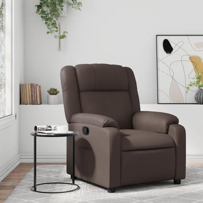 Fauteuil verstelbaar kunstleer bruin
