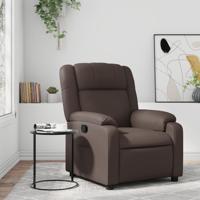 Fauteuil verstelbaar kunstleer bruin