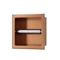 Toiletrolhouder Inbouw BWS Milan Zonder Klep Geborsteld Brons Koper Boss & Wessing