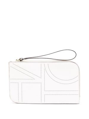 TOTEME pochette zippée à design perforé - Tons neutres