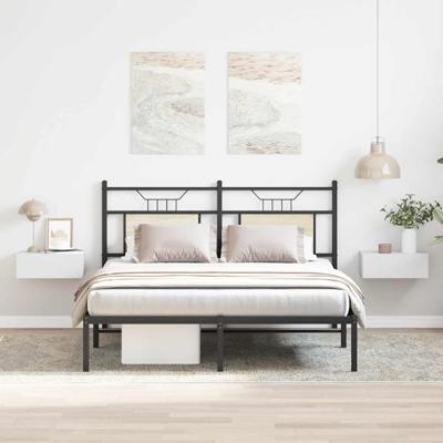 Nachtkastjes 2 st zwevend 40x30x15 cm bewerkt hout wit
