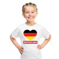 Duitsland hart vlag t-shirt wit jongens en meisjes