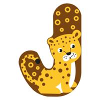 Small Foot - houten dieren kinderletter - j