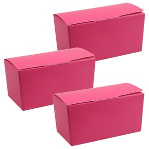 Cadeaudoosje/bonbondoosje - 12 x 6 cm - Bruiloft bedankje - 100x stuks - fuchsia/roze - 250 gram