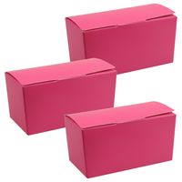 Cadeaudoosje/bonbondoosje - 12 x 6 cm - Bruiloft bedankje - 100x stuks - fuchsia/roze - 250 gram - thumbnail