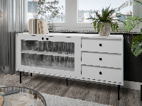 Dressoir AURALU 2 deuren 3 lades wit
