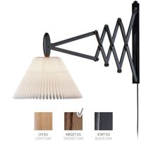 LE KLINT Sax 233-2/21 Wandlamp - Gerookt eiken met standaard kap - Wit - thumbnail