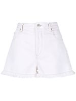 MARANT ÉTOILE short en jean à taille haute - Blanc