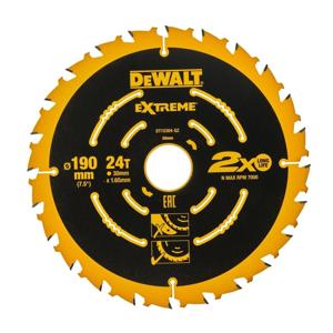 DeWALT Cirkelzaagblad voor Multimaterial | Extreme | Ø 190mm Asgat 30mm 24T - DT10304-QZ