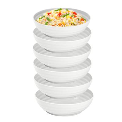 Rond bord - 12x - D19 cm - wit - kunststof - onbreekbaar servies