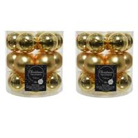 Kleine kerstballen - 54x st - goud - D4 cm - glas - kerstversiering