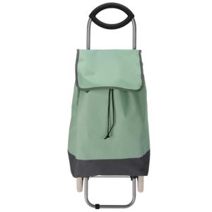 Boodschappen en losse spullen trolley - inhoud 30 liter - mintgroen - met wielen