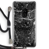 Zwart marmer: Xiaomi Mi Mix 2 Transparant Hoesje met koord
