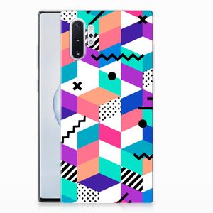 Samsung Galaxy Note 10 Plus TPU Hoesje Blokken Kleurrijk