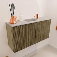 Toiletmeubel Mondiaz Joya Dlux | 80 cm | Meubelkleur Dusk | Faye wastafel Glace Wasbak Midden | 1 kraangat