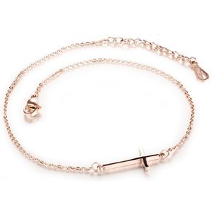 Cilla Jewels enkelband Cross Rose Goud