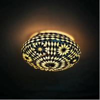 Plafondlamp sterren zwart wit modern 2x E27 fitting 250mm