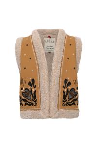 LOOXS Little Meisjes gilet boho - Oker geel