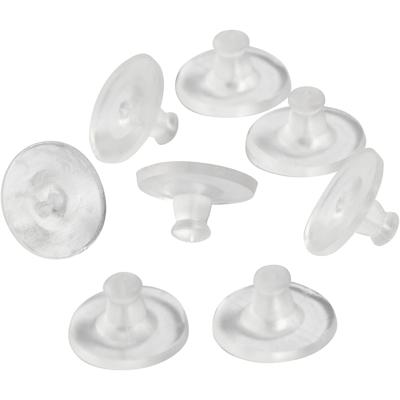 Creativ Company Oorbel achterkant, d 10 mm, transparant, 10 paar/ 1 doos