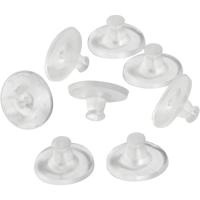 Creativ Company Oorbel achterkant, d 10 mm, transparant, 10 paar/ 1 doos