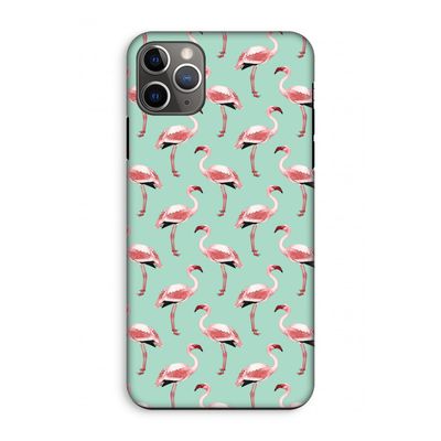 Flamingoprint groen: iPhone 11 Pro Max Tough Case