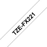 Brother Originele TZe-FX221 flexibele ID label tapecassette – zwart op wit, breedte 9 mm