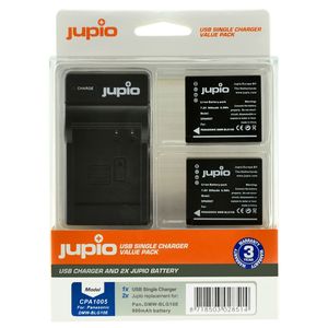 Jupio CPA1005 batterij voor camera's/camcorders Lithium-Ion (Li-Ion) 900 mAh