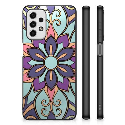 Samsung Galaxy A23 Bloemen Hoesje Purple Flower