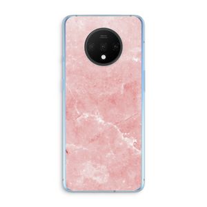 Roze marmer: OnePlus 7T Transparant Hoesje