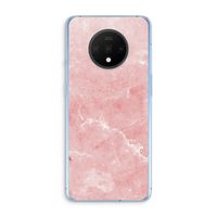 Roze marmer: OnePlus 7T Transparant Hoesje