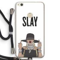 Slay All Day: Huawei Ascend P8 Lite (2017) Transparant Hoesje met koord