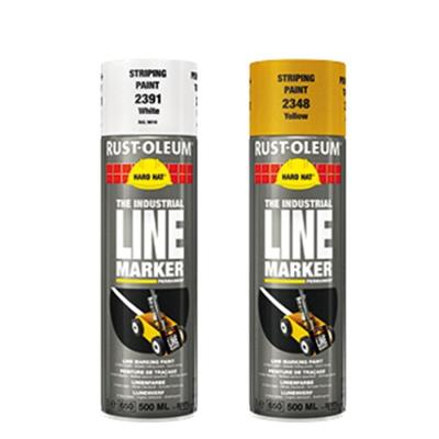 Rust-Oleum lijnmarkering - Hard Hat - geel - mat - 0.5l - spuitbus