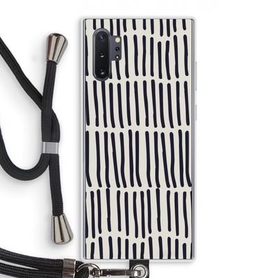 Moroccan stripes: Samsung Galaxy Note 10 Plus Transparant Hoesje met koord